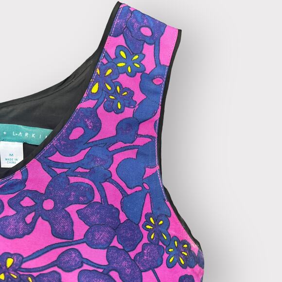 Anthropologie PIM + LARKIN Purple floral sleeveless Sheath dress women’s size M - Picture 7 of 10